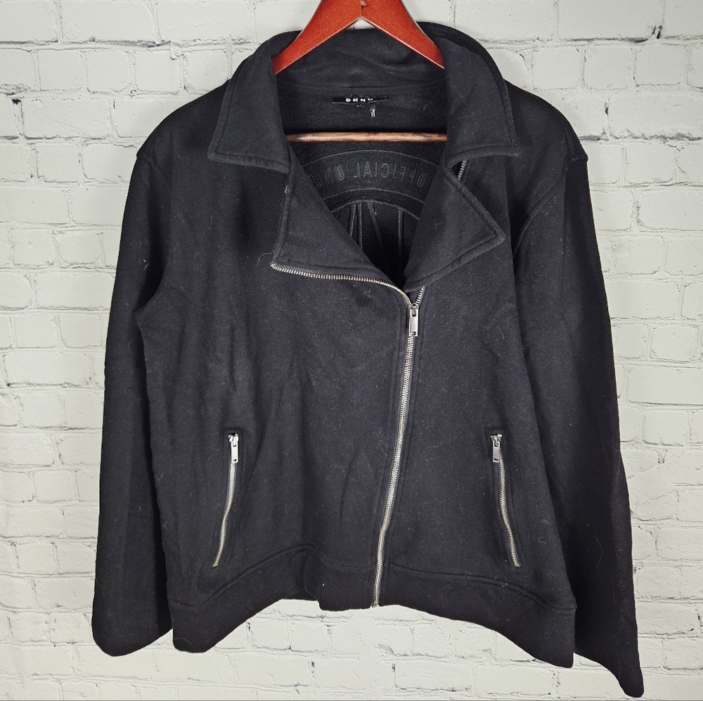 DKNY | fleece "The Official Uniform NYC" biker moto jacket